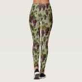 Rustieke Franse landelijke wijngaard wijnstok kuns Leggings (Achterkant)