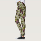 Rustieke Franse landelijke wijngaard wijnstok kuns Leggings (Links)