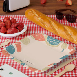 Rustieke Friendsgiving Housewarming BBQ Thanksgivi Papieren Bordje