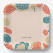 Rustieke Friendsgiving Housewarming BBQ Thanksgivi Papieren Bordje (Voorkant)