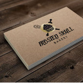 Rustieke Frosted Skull Bakkerij Custom Crossbones Visitekaartje
