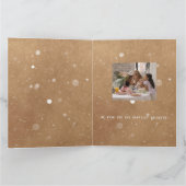 Rustieke Fun Jingle All The Way 2 Foto Vakantie Ka Kaart (Binnen)