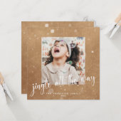 Rustieke Fun Jingle All The Way 2 Fotovakantie Kaart (Voorkant / Achterkant in situ)