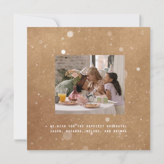 Rustieke Fun Jingle All The Way 2 Fotovakantie Kaart (Achterkant)