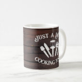 Rustieke Funny Cooking Gift Mannen-'Dude Cooking F Koffiemok (Voorkant rechts)