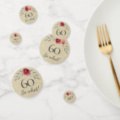 Rustieke Funny Waterverf Floral 60e Verjaardag Confetti (Groep)