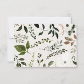 Rustieke gebladerte bloem- en hertengewei script c save the date (Achterkant)