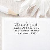 Rustieke gebladerte familienaam retouradres etiket (Insitu)