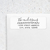 Rustieke gebladerte familienaam retouradres etiket