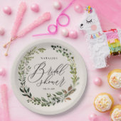 Rustieke gebladerte krans vrijgezellenfeest partij papieren bordje (Feest)