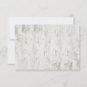 Rustieke gebladerte krans zilveren houten bruiloft save the date (Achterkant)