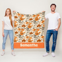  rustieke gebrande Oranje Herfst bloemenpatroon