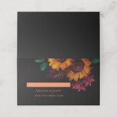 Rustieke gebrande Sinaasappel Bloemen Herfst Bruil Plaatskaartje (Buitenkant ongevouwen)