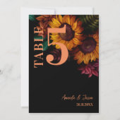 Rustieke gebrande Sinaasappel bloemenbruiloft tafe Bedankkaart (Achterkant)