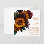 Rustieke gebrande Sinaasappels bloemenbruiloft uit (Voorkant / Achterkant)