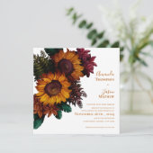 Rustieke gebrande Sinaasappels bloemenbruiloft uit (Staand voorkant)