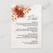 Rustieke gebrande Sinaasappels terracotta elegante Informatiekaartje (Voorkant)