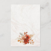 Rustieke gebrande Sinaasappels terracotta elegante Informatiekaartje (Achterkant)