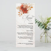 Rustieke gebrande Sinaasappels terracotta elegante Menu (Staand voorkant)