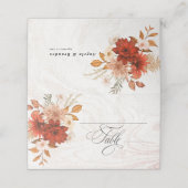 Rustieke gebrande Sinaasappels terracotta elegante Plaatskaartje (Buitenkant ongevouwen)