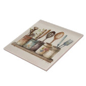 Rustieke gebruiksvoorwerpen Waterverven Faturismo  Tegeltje (Zijkant)