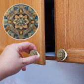 Rustieke gedempte kleuren patroon keramische knop