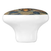 Rustieke gedempte kleuren patroon keramische knop (Zijkant)