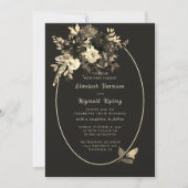 Rustieke gedroogde Bloemen Elegante Bruine Fall We Kaart (Voorkant)