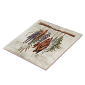 Rustieke gedroogde kruiden tegeltje (Zijkant)