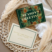 Rustieke Gedroogde Sinaasappel Denneboom Seizoensg Folie Feestdagenkaart