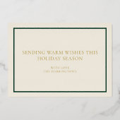 Rustieke Gedroogde Sinaasappel Denneboom Seizoensg Folie Feestdagenkaart (Achterkant)