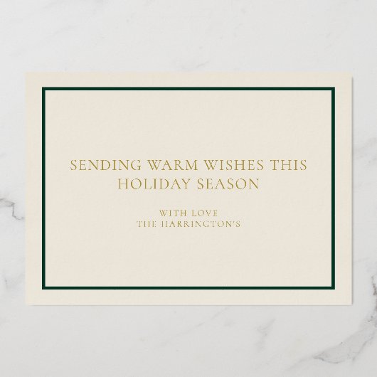 Rustieke Gedroogde Sinaasappel Denneboom Seizoensg Folie Feestdagenkaart (Achterkant)