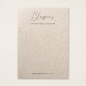 Rustieke Gedrukte Kraftpapier Ketting Display Kaar Visitekaartje (Voorkant)