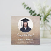 Rustieke Gefeliciteerd Afstuderen 2 Foto Afstudere Kaart (Staand voorkant)