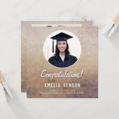 Rustieke Gefeliciteerd Afstuderen 2 Foto Afstudere Kaart (Voorkant / Achterkant in situ)