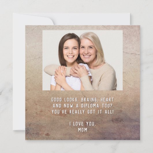 Rustieke Gefeliciteerd Afstuderen 2 Foto Afstudere Kaart (Achterkant)