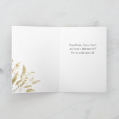 Rustieke Gefeliciteerd Gold Foliage Afstuderen Fot Kaart (Binnen)