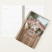 Rustieke Gegraveerde Hart Trouwfeest Bruidsjurk Sh Planner (Display)