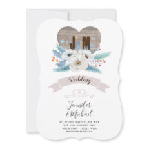 Rustieke Gegraveerde Houten Hart Monogram Bloemige