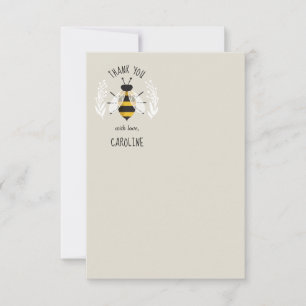 Rustieke geïllustreerde bij plat dank u nota Kaart