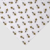 Rustieke geïllustreerde Bumble Bee Gift Wrap Tissuepapier (Detail)