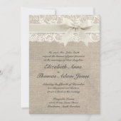 Rustieke  geïnspireerde bruiloft uitnodiging (Voorkant)