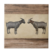 Rustieke geiten en houtnerf keramische Tegel