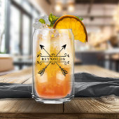 Rustieke gekruiste pijlen met naam ID615 Blikvorm Glas