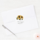 Rustieke gele bloem bruiloft favoriet ronde sticker (Envelop)