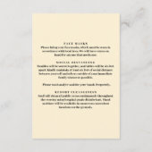 Rustieke gele bloemen Mason Jar veiligheidsmaatreg Informatiekaartje (Achterkant)