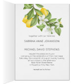 Rustieke gele citroenen en gebladerte C bruiloft (Binnen (Rechts))