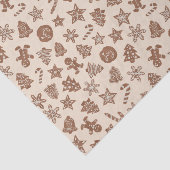 Rustieke gele kerstkoekjes patroon tissuepapier (Detail)