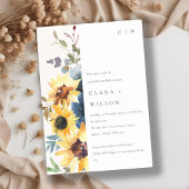 Rustieke Gele Marine Zonnebloem Bloemen Koppels Do Kaart