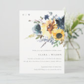 Rustieke gele marine zonnebloem bloemenochtend na kaart (Staand voorkant)